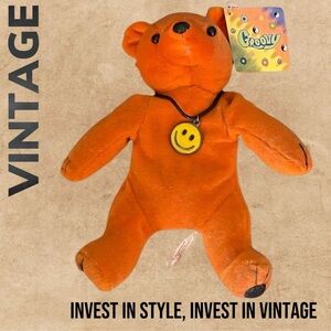 PAPEL GIFTWARES & COLLECTABLES GROOVY BEANBAG Orange Bear VINTAGE